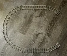 LEGO Train Track 9V Lot of 16 Pcs Dark Gray - 4 Straight 2865 and 12 Curved 2867
