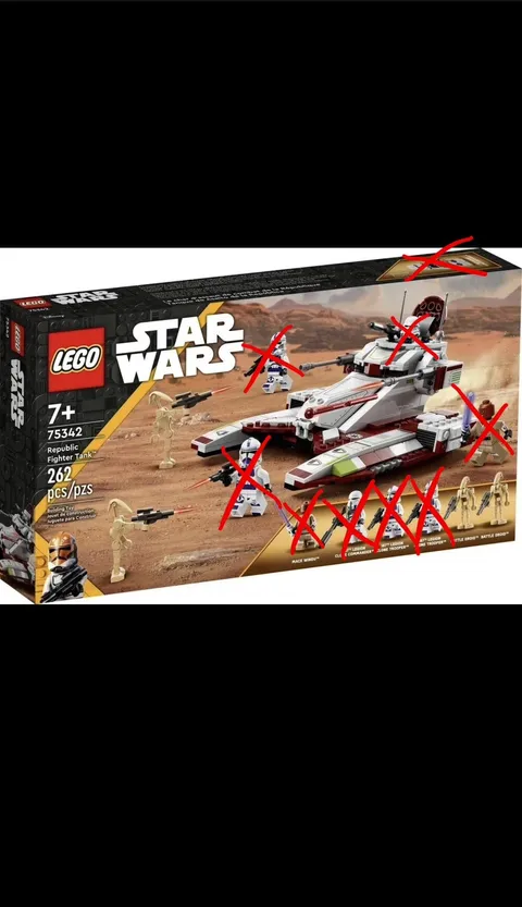 LEGO STAR WARS: Republic Fighter Tank (75342) Only -No MINIFIGURES NO box