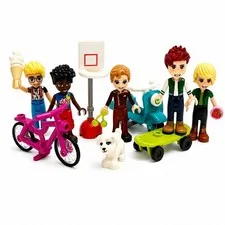 LEGO Friends Male Doll Figure Lot 5 Boy Mini Dolls w/ Fun Accessories