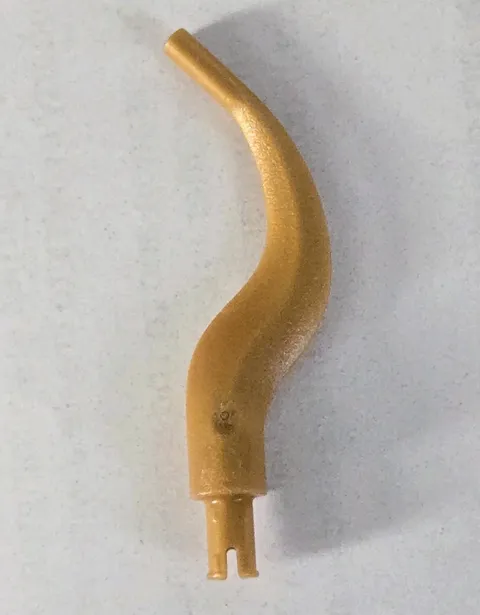 LEGO #24204-Pearl Gold Appendage Bladed with Pin (Tail, Plant Limb)