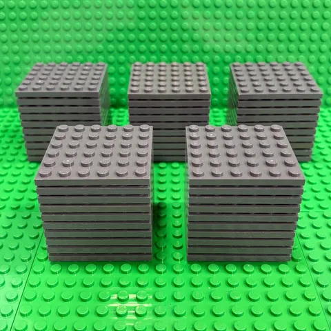 Lego Plates 6X6 (3958) : Dark Bluish Gray :   ** Bulk Discount Lot of 50 **