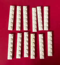LEGO 1x6 WHITE PLATE (12 pieces) #3666 Dots Building Blocks Parts