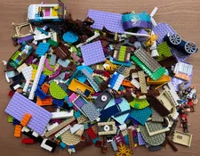 LEGO Bulk Lot 3 Lbs Mixed Bricks Parts Mini Figs - Harry Potter Frozen Friends