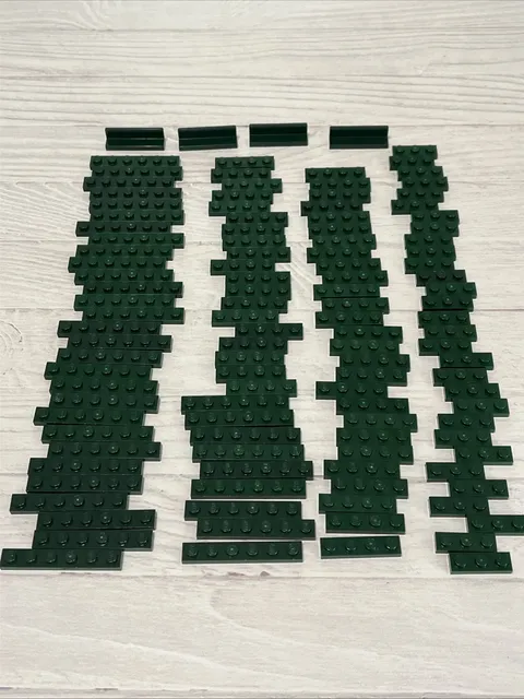 LEGO DARK GREEN LOT 117 PCS 1X6 1X4 1X3 PLATE VARIETY BUILDING PIECES