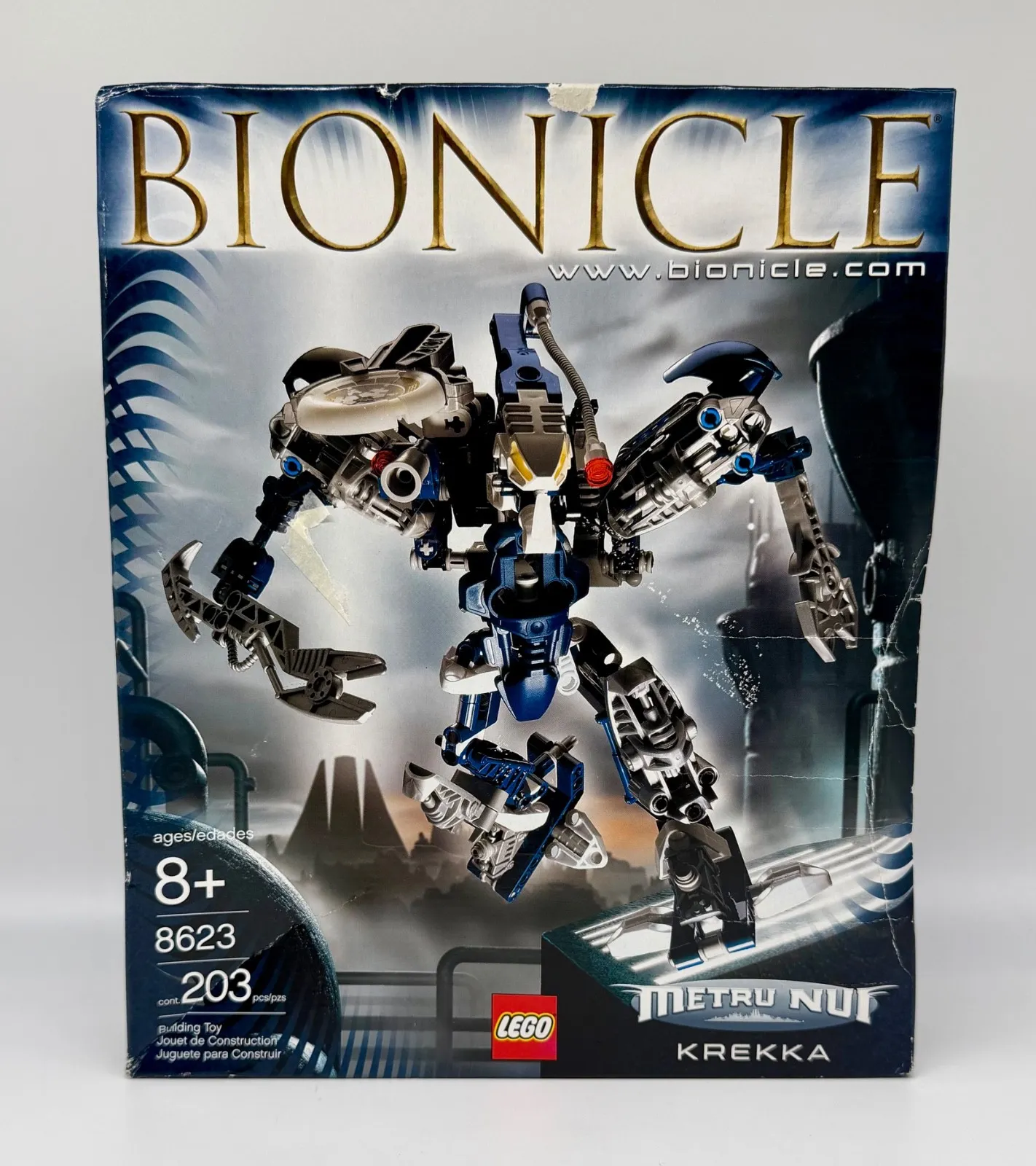 LEGO BIONICLE 8623 - Krekka - Rare NIB - Sealed - Some Box Compression / Wear