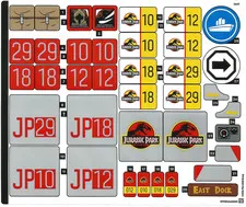 LEGO STICKER SHEET 77984 JURASSIC PARK JEEP WRANGLER from set New