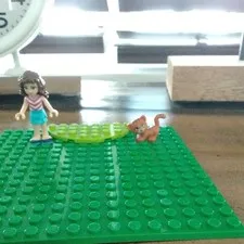 LEGO Friends Minifigure Girl with Orange Cat