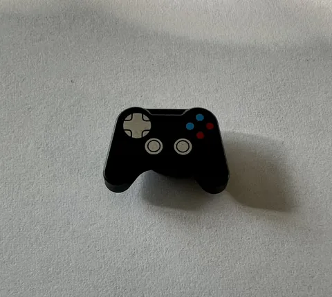 LEGO Black Video Game Controller Silver Controls Blue Red Blue Buttons