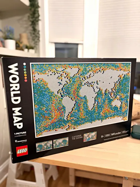 LEGO Art World Map 31203 Complete Set 11695 Pieces w/ Soundtrack