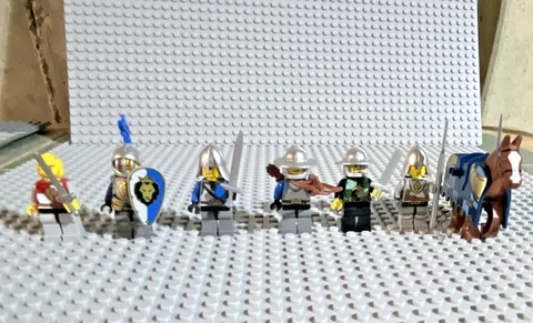 LEGO Knights Minifigures Lot - Weapons Shields Armored Horses Castle