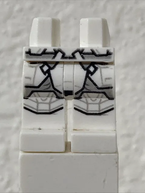 LEGO PART 970c27pr2210 Hips and White Legs with Light Bluish Gray Panels Print
