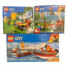 LEGO City 60212 Barbecue Burn Out & 60247 Forest Fire 60213 Dock Side Fire Set 