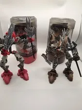 LEGO Bionicle Figure Lot of 2 Assembled With Containers 