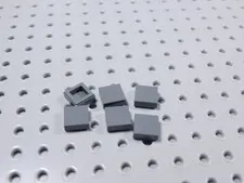LEGO Lot of 6 Dark Bluish Gray 1x1 Smooth Tiles Plates BP