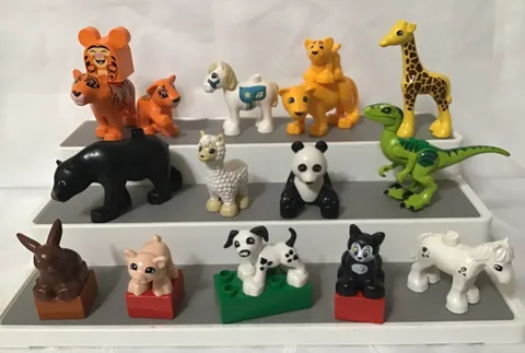 Lego duplo assorted animal figures ,,Dino, giraffe, bear,,,etc,,,lot of 15