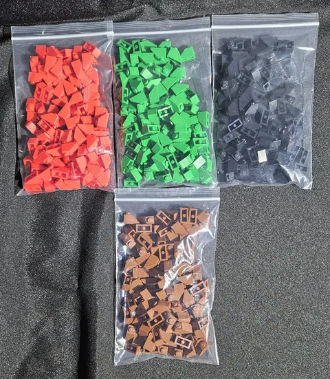 LEGO 2x1 45 Slope Bricks Lot of 100 Part 3040 Pick Color Green Black Red Brown 