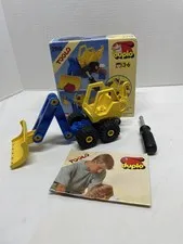 VTG 1994 Duplo Toolo Bulldozer Crane Set #2910 in Original Box