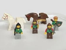 LEGO Vintage Castle Forestmen Minifigures Horses Accessories Bundle Lot