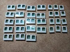 LEGO BULK LOT 31 WHITE WINDOWS TRANS BLUE PANES 1X4X2 1X2X2 AIRPLANE TRAIN