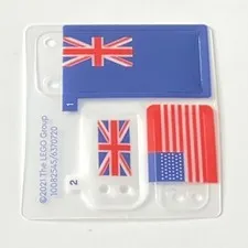 New LEGO Plastic Flag (USA UK AUSTRALIA) Sheet From LEGO Set 10294 Titanic NEW