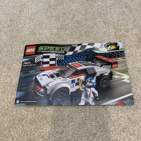 LEGO 75873 Audi R8 LMS Ultra Speed Champions Toy Set Instruction Manual Booklet