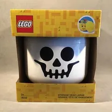 PV07184 NIB Lego #4032 Large Storage Head - SKELETON / SKULL