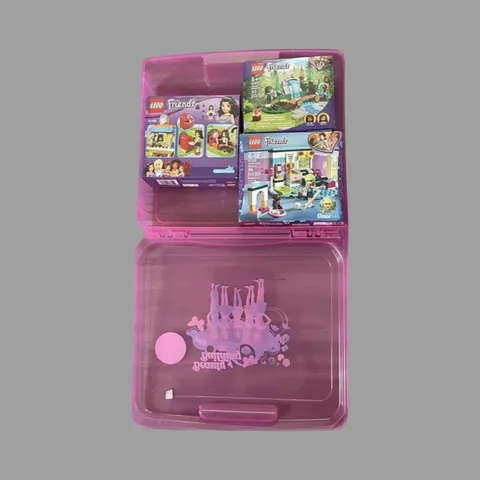 2013 Genuine Lego The Beauty of Building Pink Storage box & 3 Friends sets