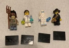 Lego 71002 CMF Series 11 Minifigures Lot of 4 Scarecrow Saxophone Scientist Yeti