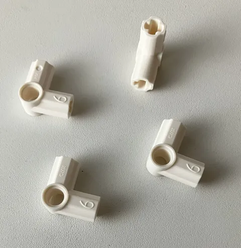 LEGO 4x NEW Technic Axle Connector w/ 90° Angle WHITE #42155