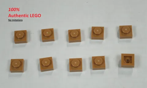 LEGO NEW 1x1 Medium Dark Flesh Plate (10x) 6215606 Brick 3024