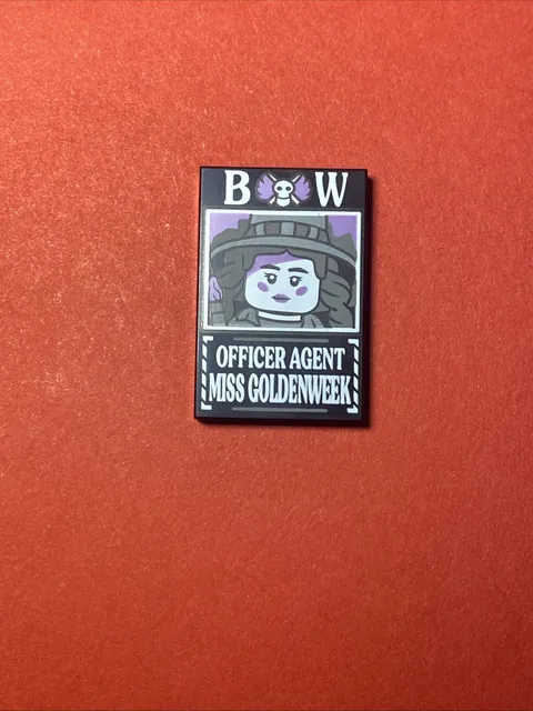 LEGO One Piece Baroque Works Wanted Poster Officer Agent MISS Goldenweek Dossier