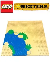 LEGO WESTERN INDIANS 6748 6766 6763 32x32 TAN BASEPLATE * 2359PX1 RIVER * VGC