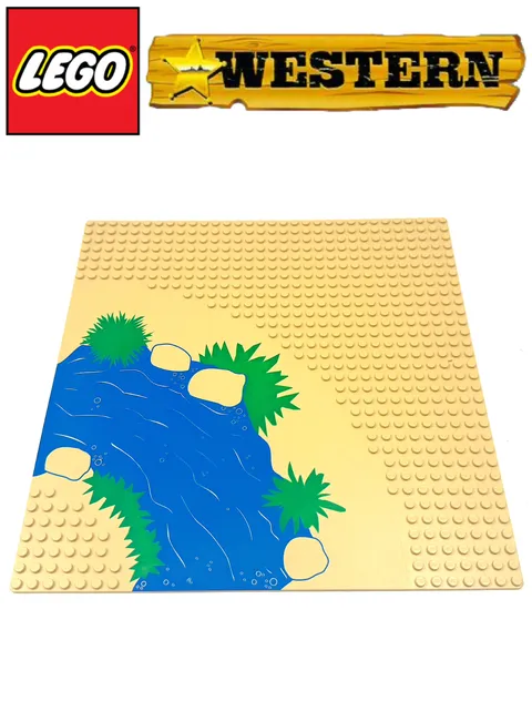 LEGO WESTERN INDIANS 6748 6766 6763 32x32 TAN BASEPLATE * 2359PX1 RIVER * VGC
