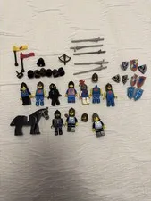 LEGO Vintage Lion Knights Minifigure Lot Castle Horse Weapons Shields Weapons