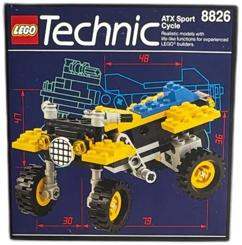 LEGO Technic 8826 ATX Sport Cycle 1992 Boxed Set 94 Pieces Vintage