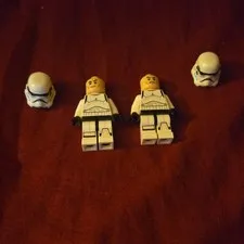LEGO Star Wars Stormtrooper Minifigure Lot of 2 with Helmets