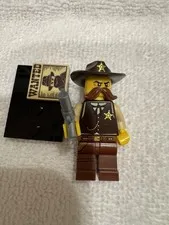 Lego Minifigures Sheriff Figure Series 13 Wanted Tile Gun Hat 71008 Baseplate