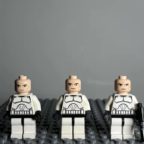 LEGO Star Wars Clone Trooper (Phase 1) Minifigure Authentic sw0201 Lot Of 3 2D