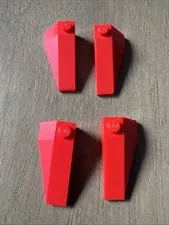 LEGO 43710 43711 Red Wedge 4 x 2 Triple Right Left 2 Pair 4 Pieces