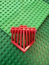 LEGO Red Train Cowcatcher 90201 Plate Modified 2x6 Sloped Bars Locomotive Pilot