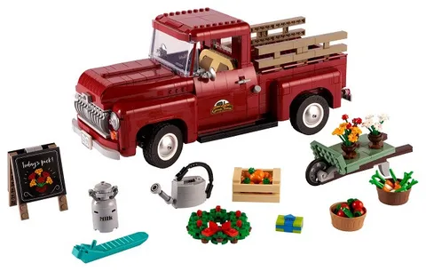 LEGO Icons: Pickup Truck (10290) Preowned w/ Manual NO BOX -REBRICKS