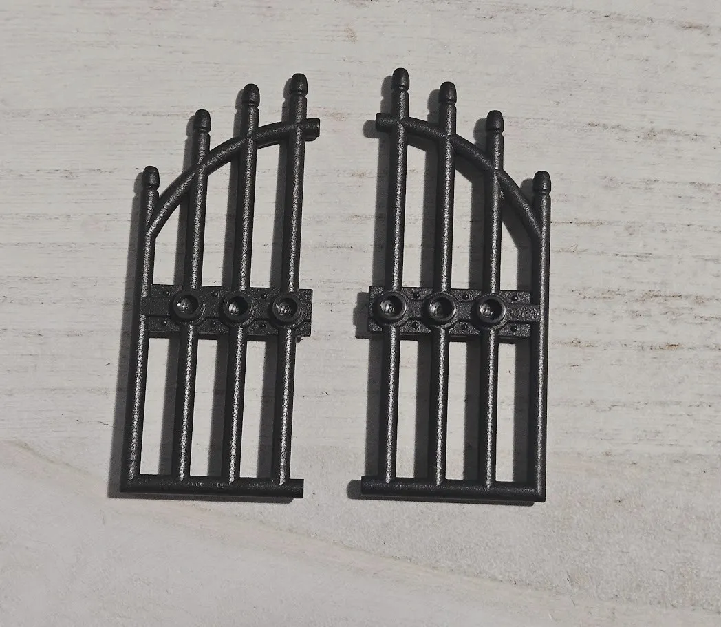 Lego 2 Pearl Dark Gray Door 1x4x9 Arched Gate~Castle~Mario~Disney