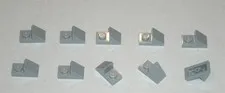 LEGO NEW 1x2 Light Bluish Grey Slope 45° with Plate (10x) 6093859 Brick 15672