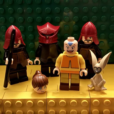 LEGO AVATAR Minifig Lot | Aang, Momo, Fire Soldiers, Katara Head