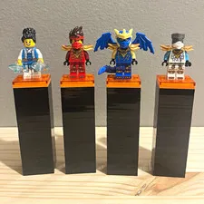 LEGO NINJAGO Minifigures Lot of 4 with Accessories Jay Kai Zane wind master