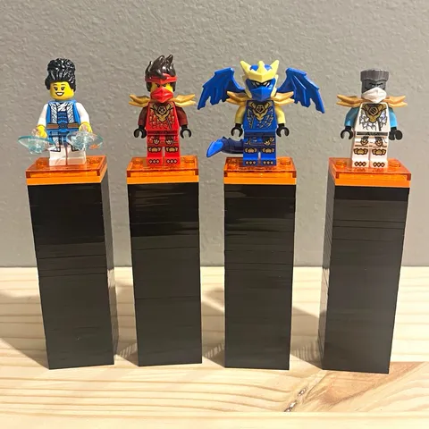 LEGO NINJAGO Minifigures Lot of 4 with Accessories Jay Kai Zane wind master