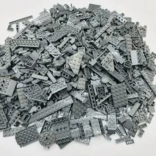 Lego Bulk Lot Dark Gray 2 lbs Pounds Bricks Plates Blocks Star Wars Space B4