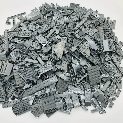 Lego Bulk Lot Dark Gray 2 lbs Pounds Bricks Plates Blocks Star Wars Space B4