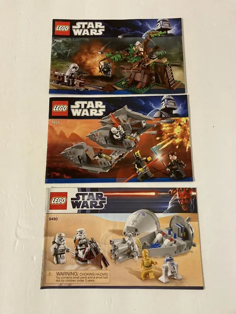 lego star wars #7956 #7957 #9490 instruction manuals only