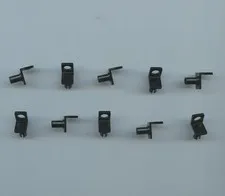 LEGO x 10 Black Minifigure Neck Bracket with Technic Pin 48724